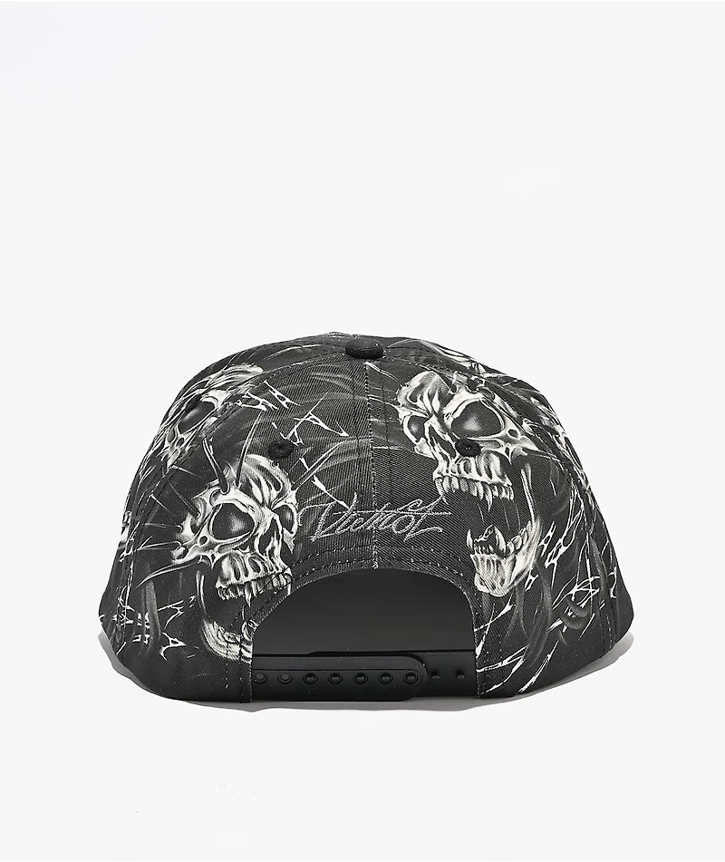 Vitriol Crypto Skull Black Snapback Hat