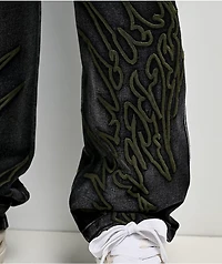 Vitriol Cursed Carnyx Black Wash Loose Fit Jeans