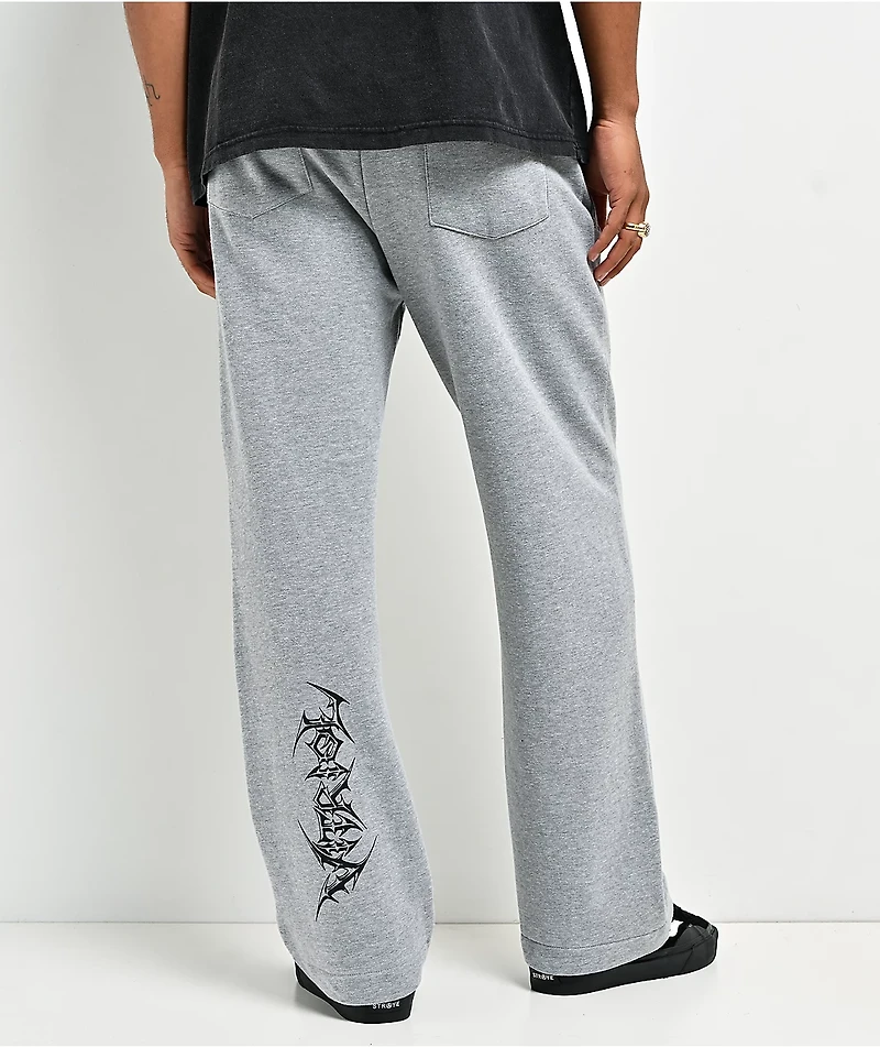 Vitriol Cyber Bones Grey Baggy Sweatpants