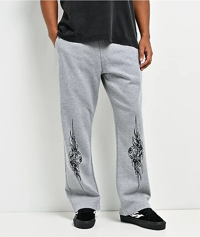 Vitriol Cyber Bones Grey Baggy Sweatpants