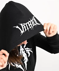Vitriol Cyber Charm Black Crop Zip Hoodie