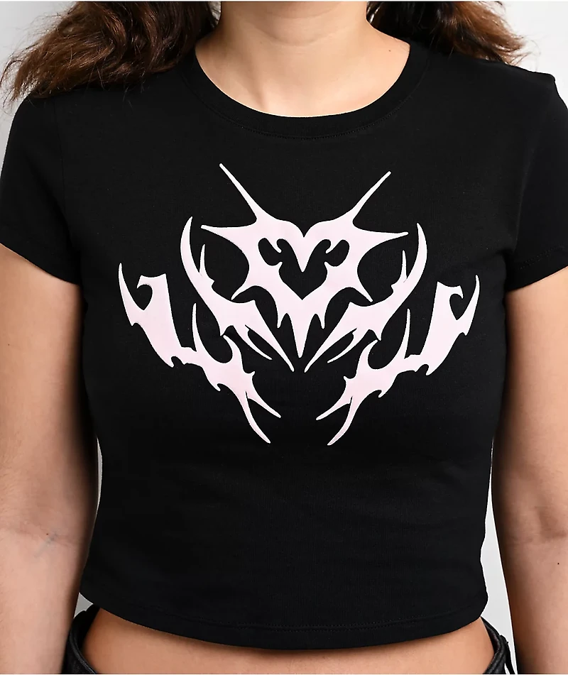 Vitriol Cyber Chrome Black Crop T-Shirt