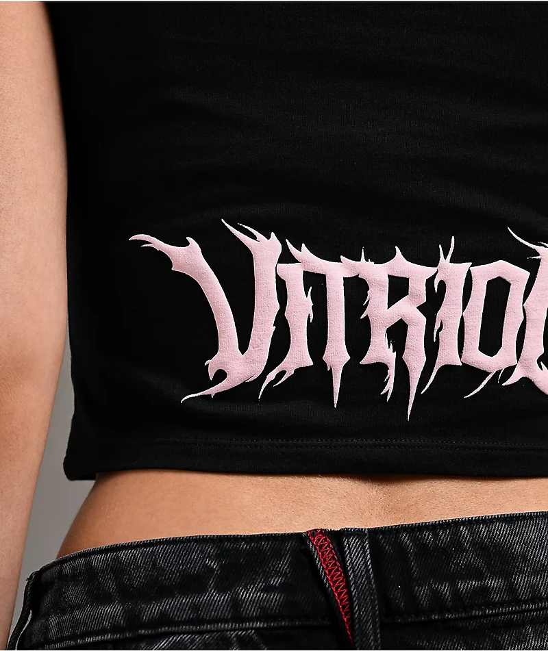Vitriol Cyber Chrome Black Crop T-Shirt