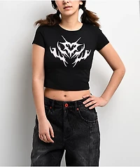 Vitriol Cyber Chrome Black Crop T-Shirt