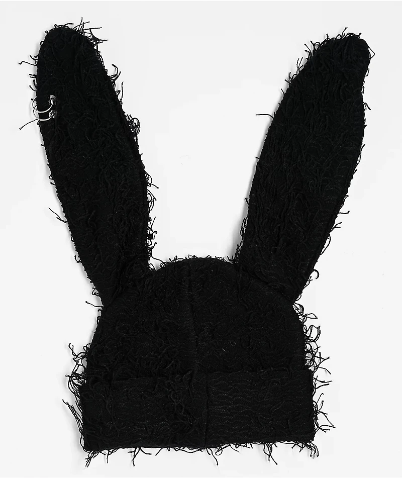 Vitriol Cyber Heart Black Bunny Beanie