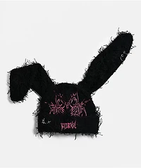 Vitriol Cyber Heart Black Bunny Beanie