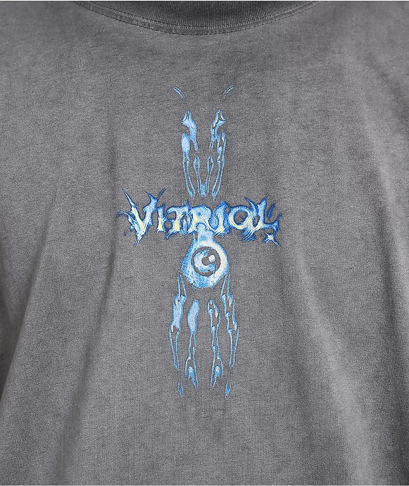 Vitriol Cyber Seraphim Char Grey Wash T-Shirt