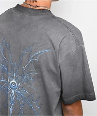 Vitriol Cyber Seraphim Char Grey Wash T-Shirt
