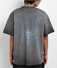 Vitriol Cyber Seraphim Char Grey Wash T-Shirt