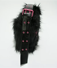 Vitriol Cyberfly Black Faux Fur Tote Bag