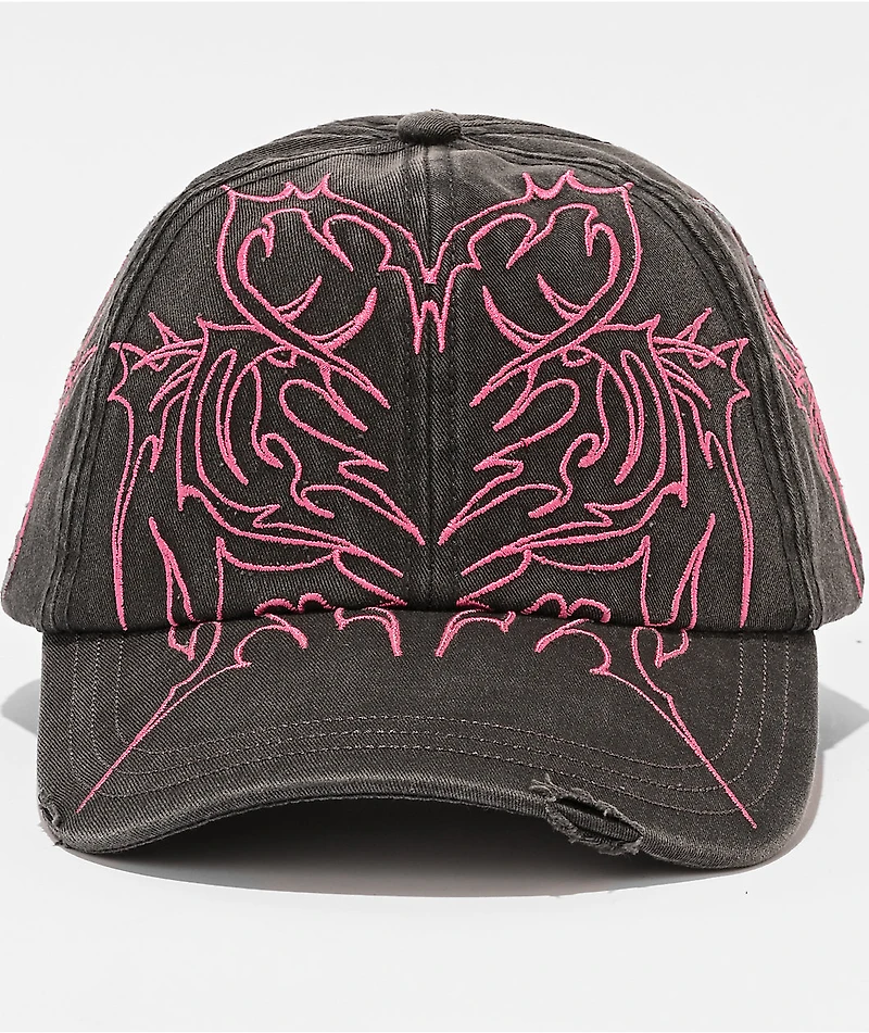 Vitriol Cyberfly Black Wash Strapback Hat