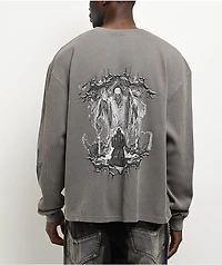 Vitriol DVF Sword Charcoal Grey Thermal Long Sleeve T-Shirt