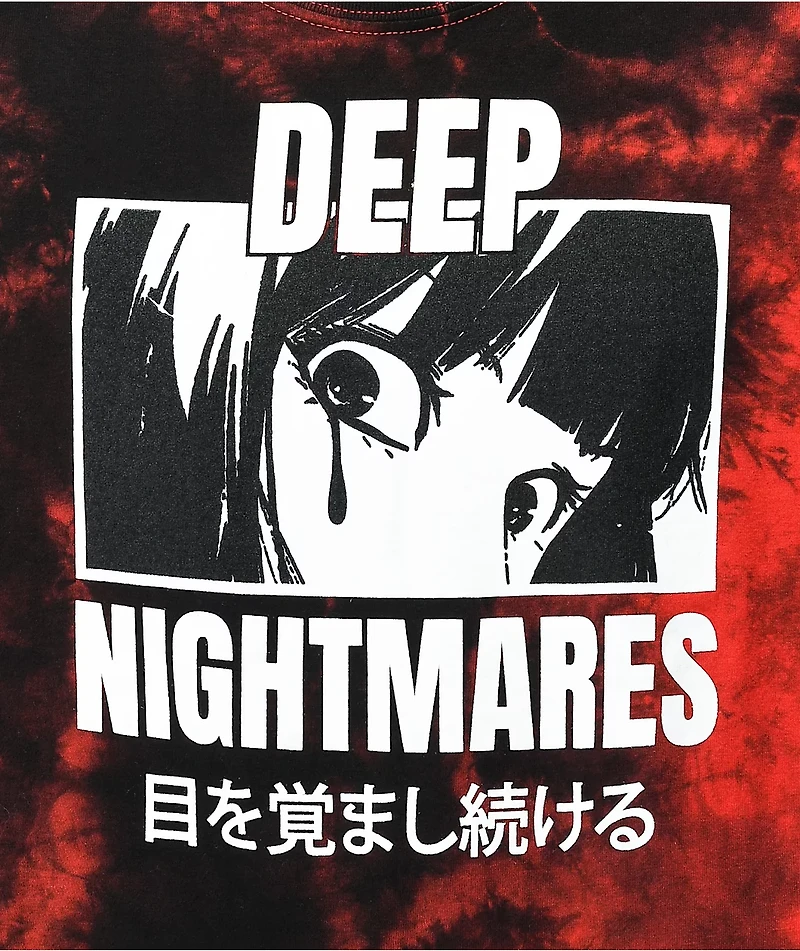 Vitriol Deep Nightmares Black & Red Tie Dye T-Shirt