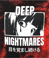 Vitriol Deep Nightmares Black & Red Tie Dye T-Shirt