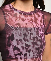 Vitriol Delphi Black & Pink Mesh Top