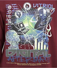 Vitriol Digital Aftermath Maroon Long Sleeve T-Shirt