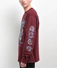 Vitriol Digital Aftermath Maroon Long Sleeve T-Shirt
