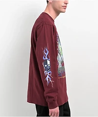 Vitriol Digital Aftermath Maroon Long Sleeve T-Shirt