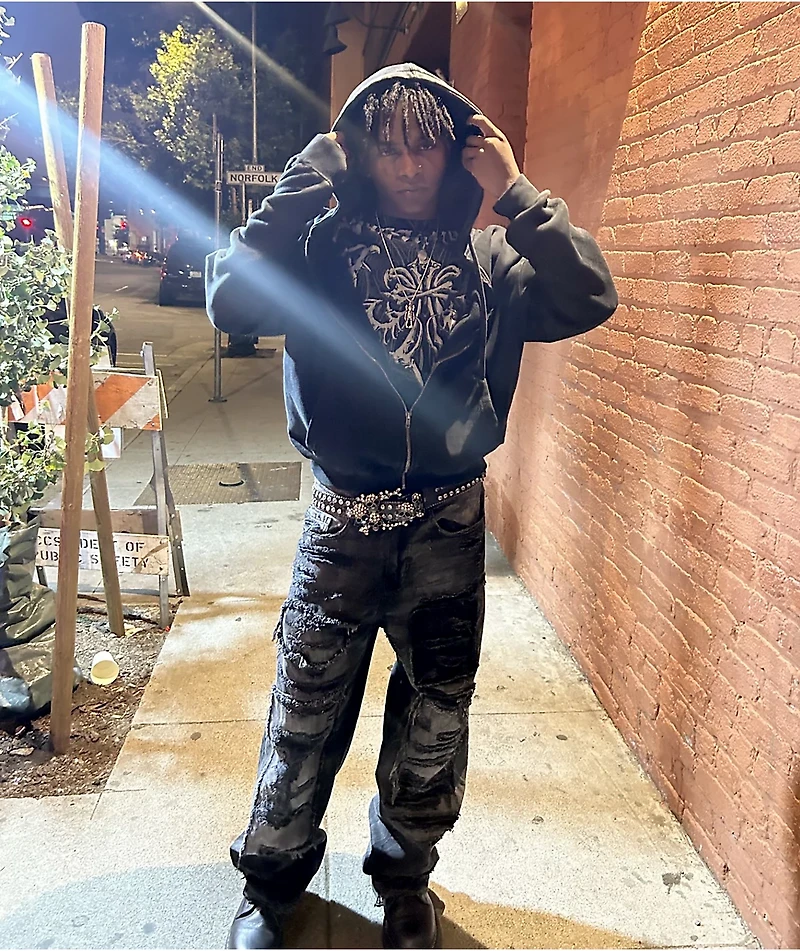 Vitriol Drained Grey Wash Ultra Wide Leg Jeans