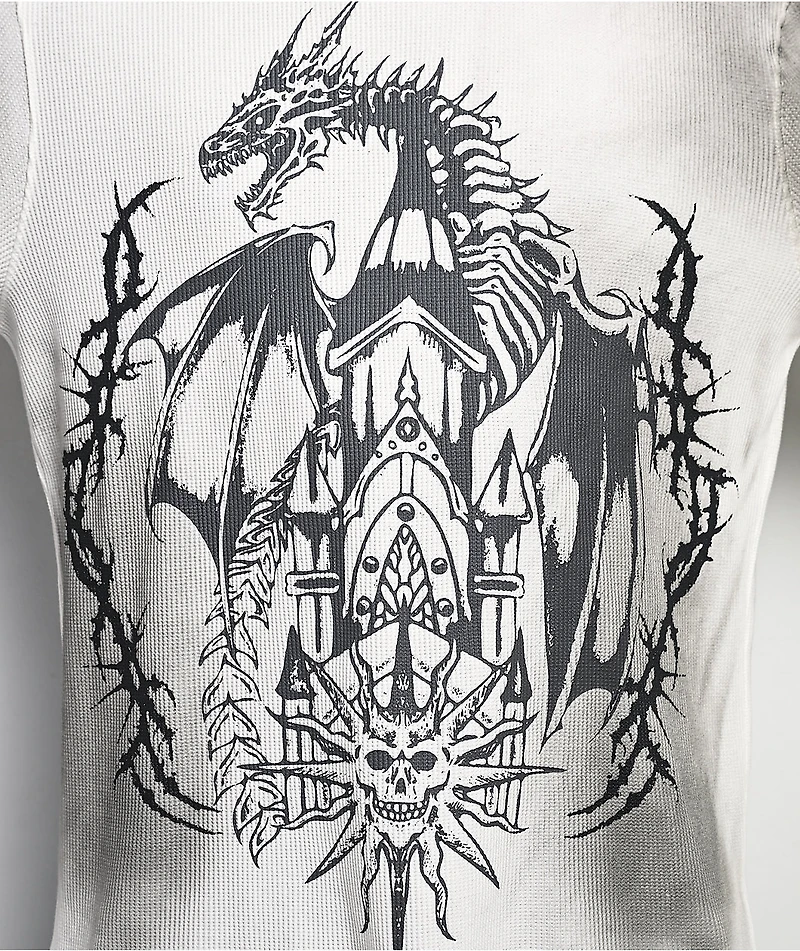 Vitriol Dust Tower White Wash Thermal Long Sleeve T-Shirt