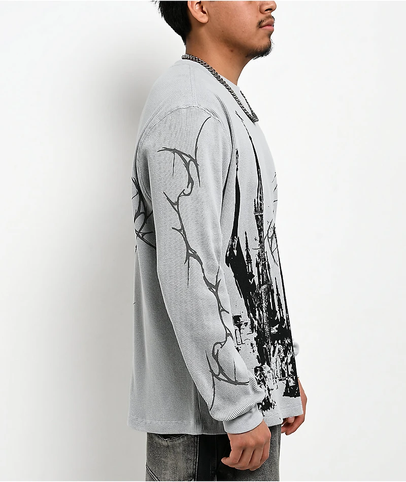 Vitriol Earthquake Silver Thermal Long Sleeve T-Shirt