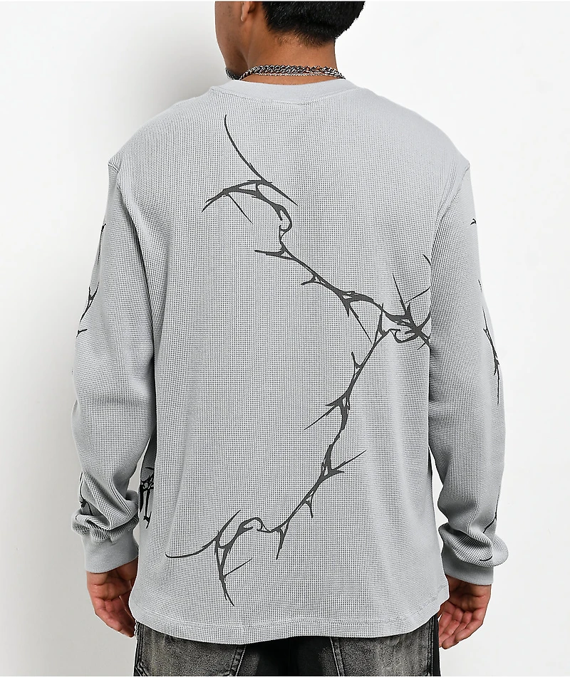 Vitriol Earthquake Silver Thermal Long Sleeve T-Shirt