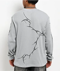 Vitriol Earthquake Silver Thermal Long Sleeve T-Shirt