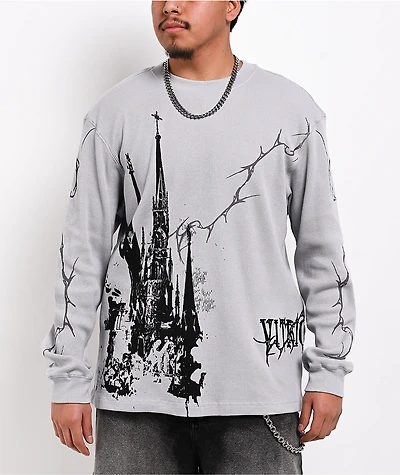 Vitriol Earthquake Silver Thermal Long Sleeve T-Shirt