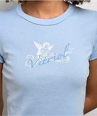 Vitriol Eat Your Heart Out Blue Crop T-Shirt