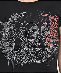 Vitriol Edgy Angel Black Crop T-Shirt