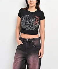 Vitriol Edgy Angel Black Crop T-Shirt