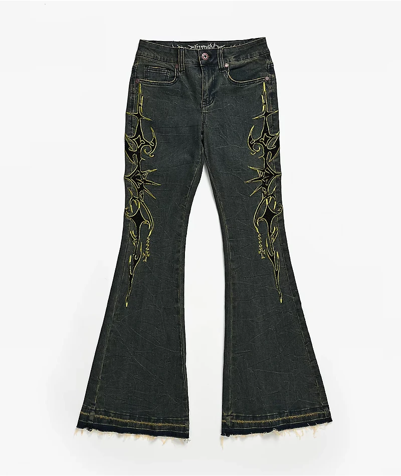 Vitriol Endora Resurrection Blue Wash Bootcut Jeans