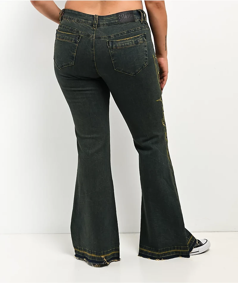 Vitriol Endora Resurrection Blue Wash Bootcut Jeans