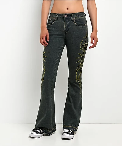 Vitriol Endora Resurrection Blue Wash Bootcut Jeans