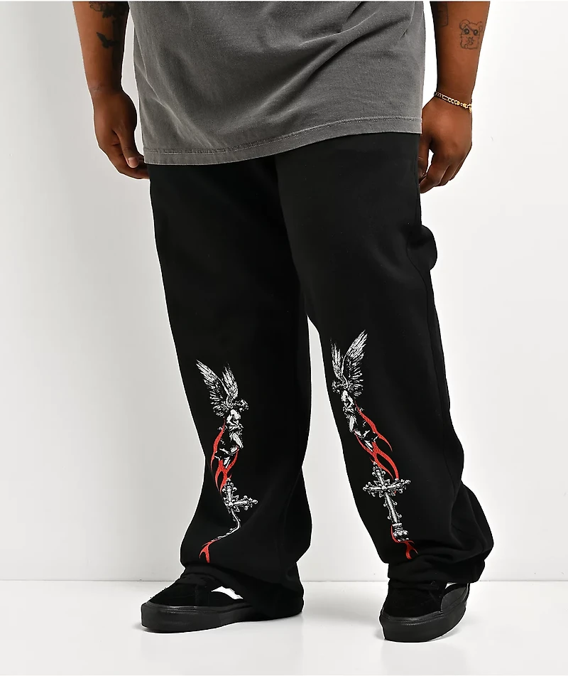Vitriol Eternal Grace Black Baggy Sweatpants