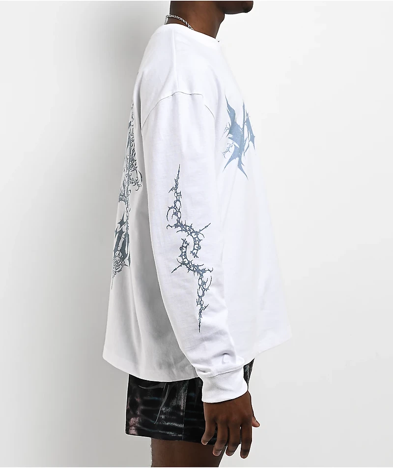 Vitriol Evil King White Long Sleeve T-Shirt