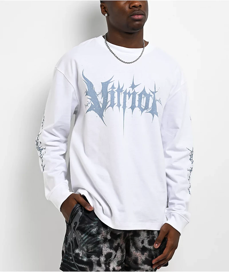 Vitriol Evil King White Long Sleeve T-Shirt