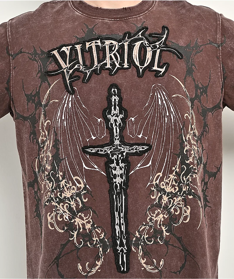 Vitriol Excalibur Brown Wash T-Shirt