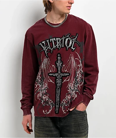 Vitriol Excalibur Red Wash Long Sleeve T-Shirt