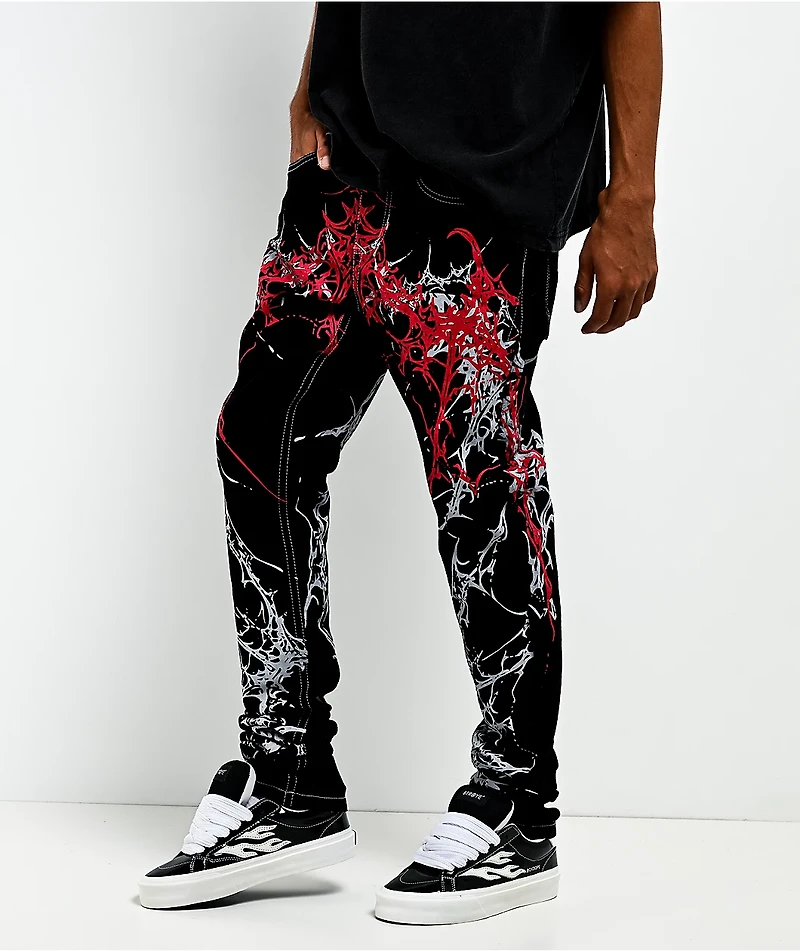 Vitriol Extended Black Skinny Jeans