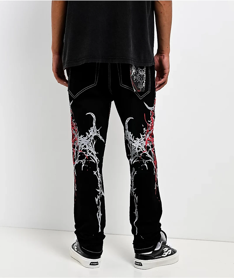 Vitriol Extended Black Skinny Jeans