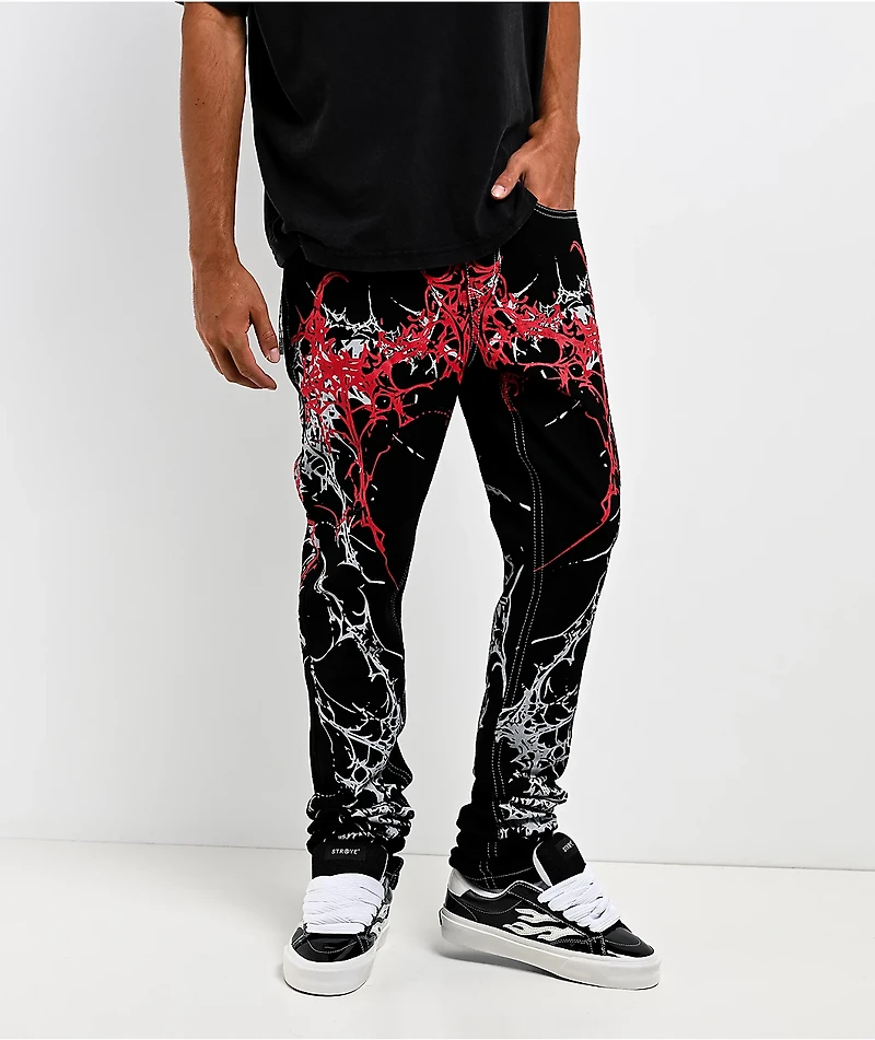Vitriol Extended Black Skinny Jeans