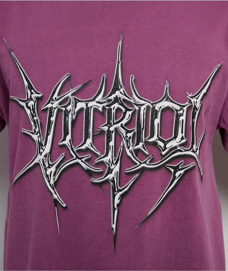 Vitriol Eyes On Me Purple Wash Boxy T-Shirt