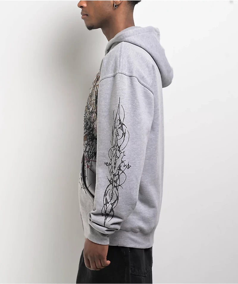 Vitriol Fallen Angel Grey Zip Hoodie