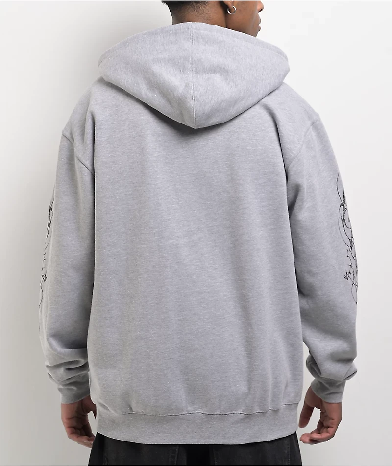 Vitriol Fallen Angel Grey Zip Hoodie