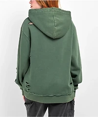 Vitriol Fang Green Distressed Hoodie