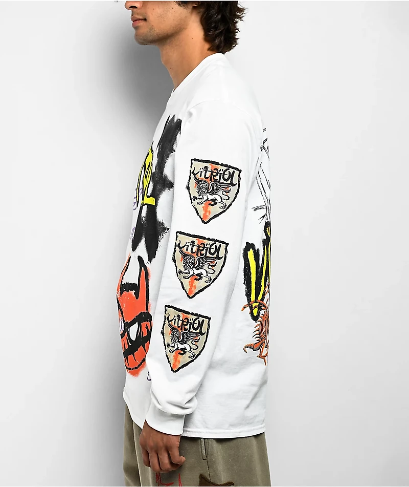 Vitriol Fearl White Long Sleeve T-Shirt