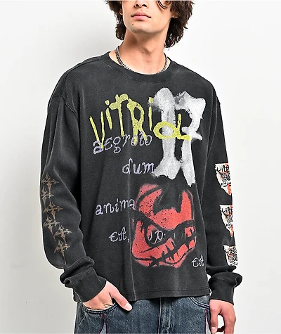 Vitriol Feral Black Thermal Long Sleeve T-Shirt
