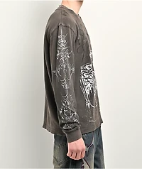 Vitriol Feral Friend Black Knit Long Sleeve T-Shirt