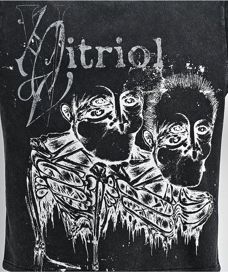 Vitriol Feral Friend Black Wash Knit T-Shirt
